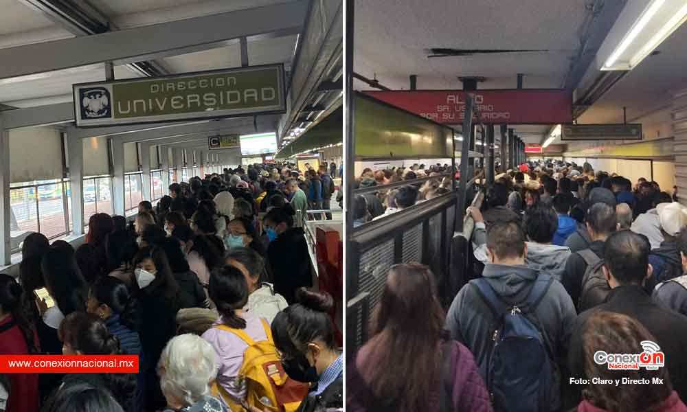 Viernes de caos en la Línea 3 del Metro, los usuarios tardan hasta 50 minutos para abordar un tren