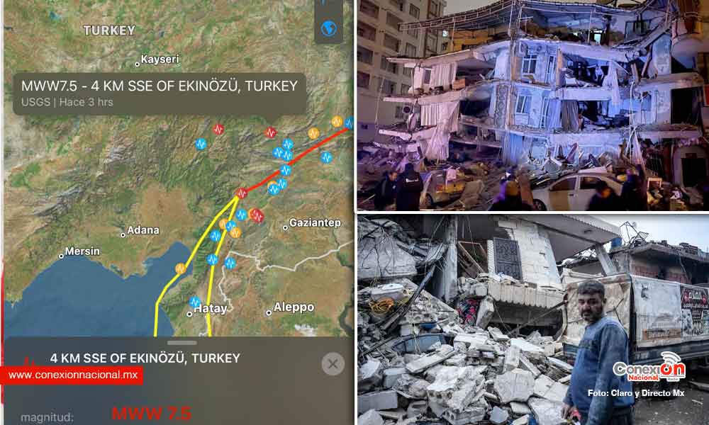 Terremoto de magnitud 7.8 azota a Turquía, la cifra de muertos va en aumento