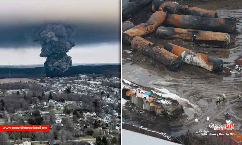 Evacuación de emergencia en Ohio por sustancias tóxicas en un tren que se descarriló