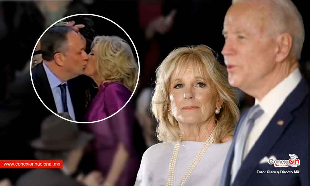 La esposa de Biden besó en la boca al esposo de Kamala Harris frente a todo el mundo