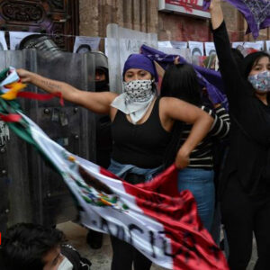 Daños por infiltrados en movilizaciones del 8M del 2022 en Morelia