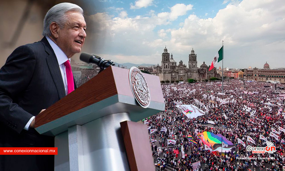 El presidente AMLO convocó a 500 mil simpatizantes en el 85 aniversario de la Expropiación Petrolera