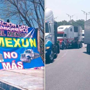 Transportistas inconformes con inseguridad y alto peaje, bloquean la Cuernavaca-México