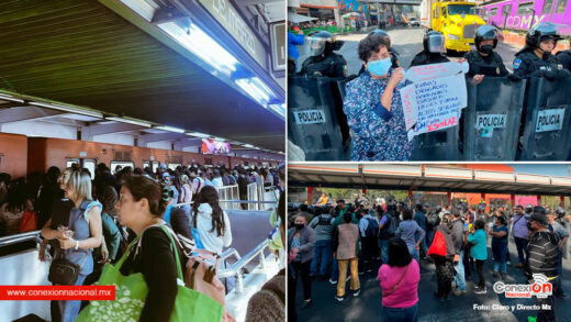 Otra mañana de caos en la CDMX por protestas y fallas en 3 líneas del metro