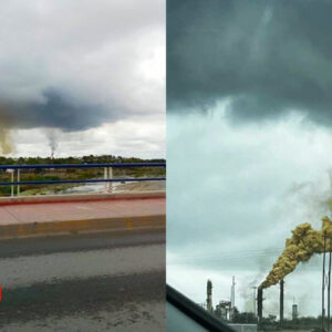 Otra vez la refinería de Cadereyta lanzó humo tóxico en Nuevo León