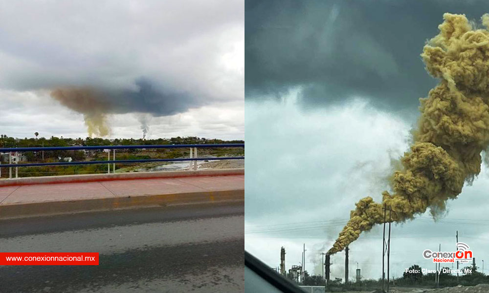 Otra vez la refinería de Cadereyta lanzó humo tóxico en Nuevo León