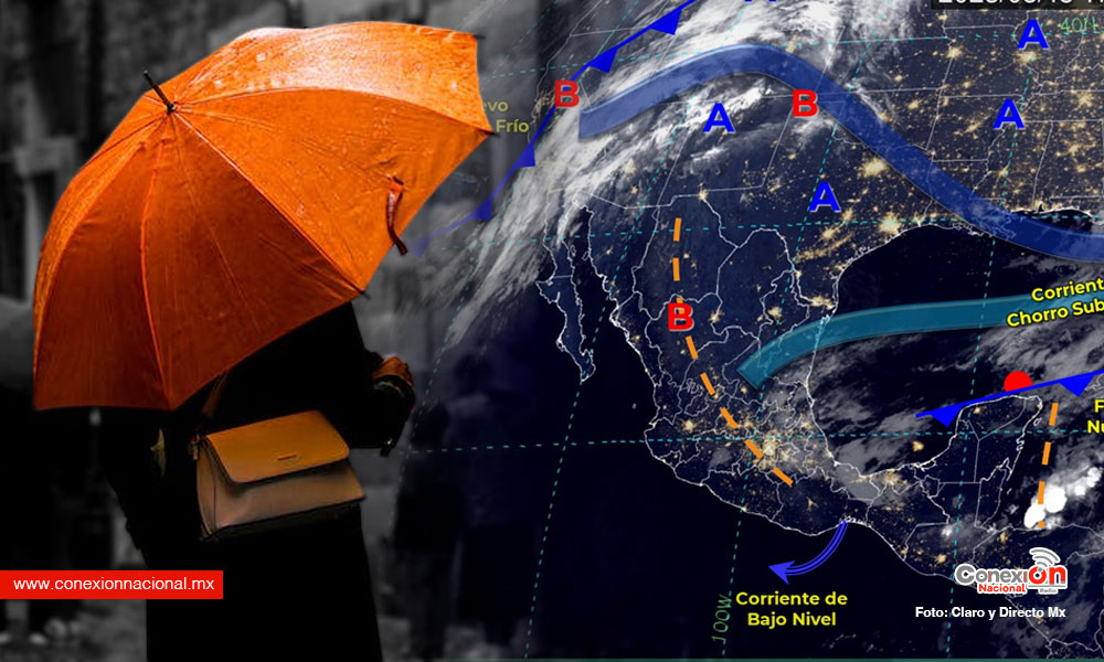 Se pronostica lluvia con descargas eléctricas y caída de granizo en algunas entidades del país