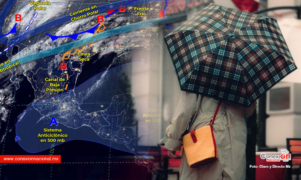 Lluvias en el noreste por frente frío No. 37 y calor para el resto del país