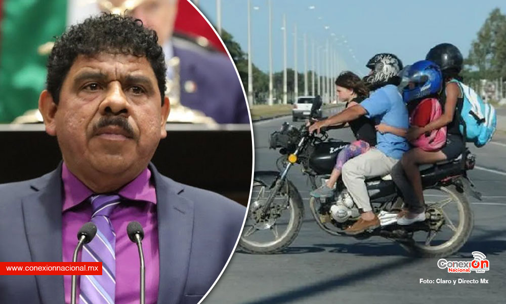 Morena propone cambios en la ley para multar a padres que transporten niños en motocicleta