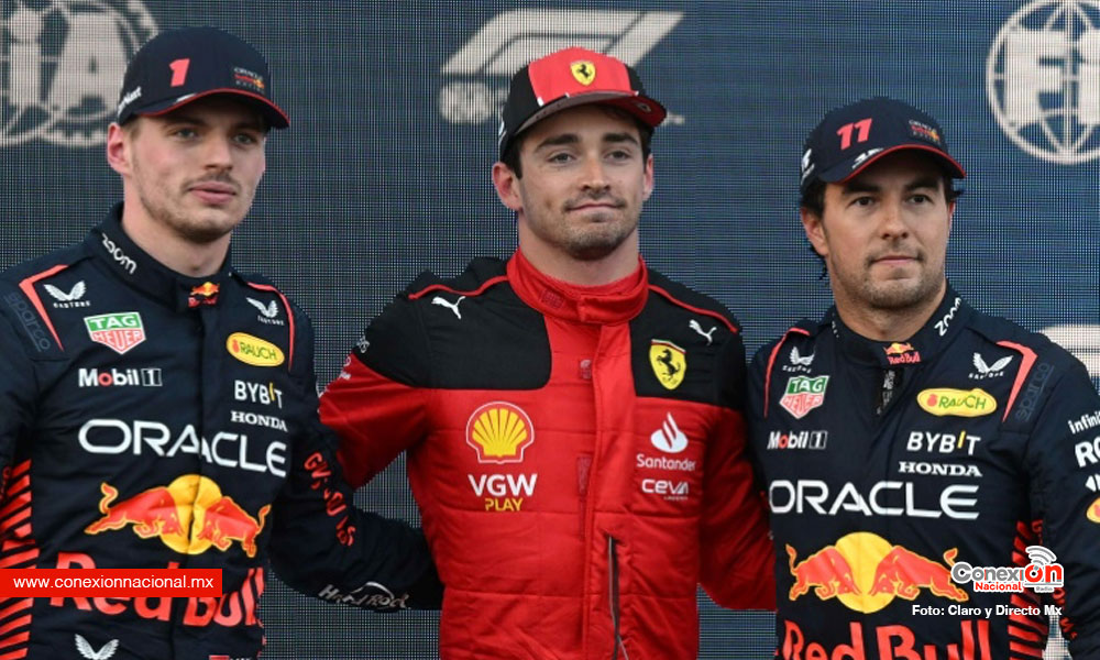 Ferrari logra de nuevo la Pole en Bakú, Verstappen y Checo saldrán segundo y tercero