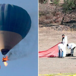 Tragedia en el aire, una familia se incendió en un globo aerostático